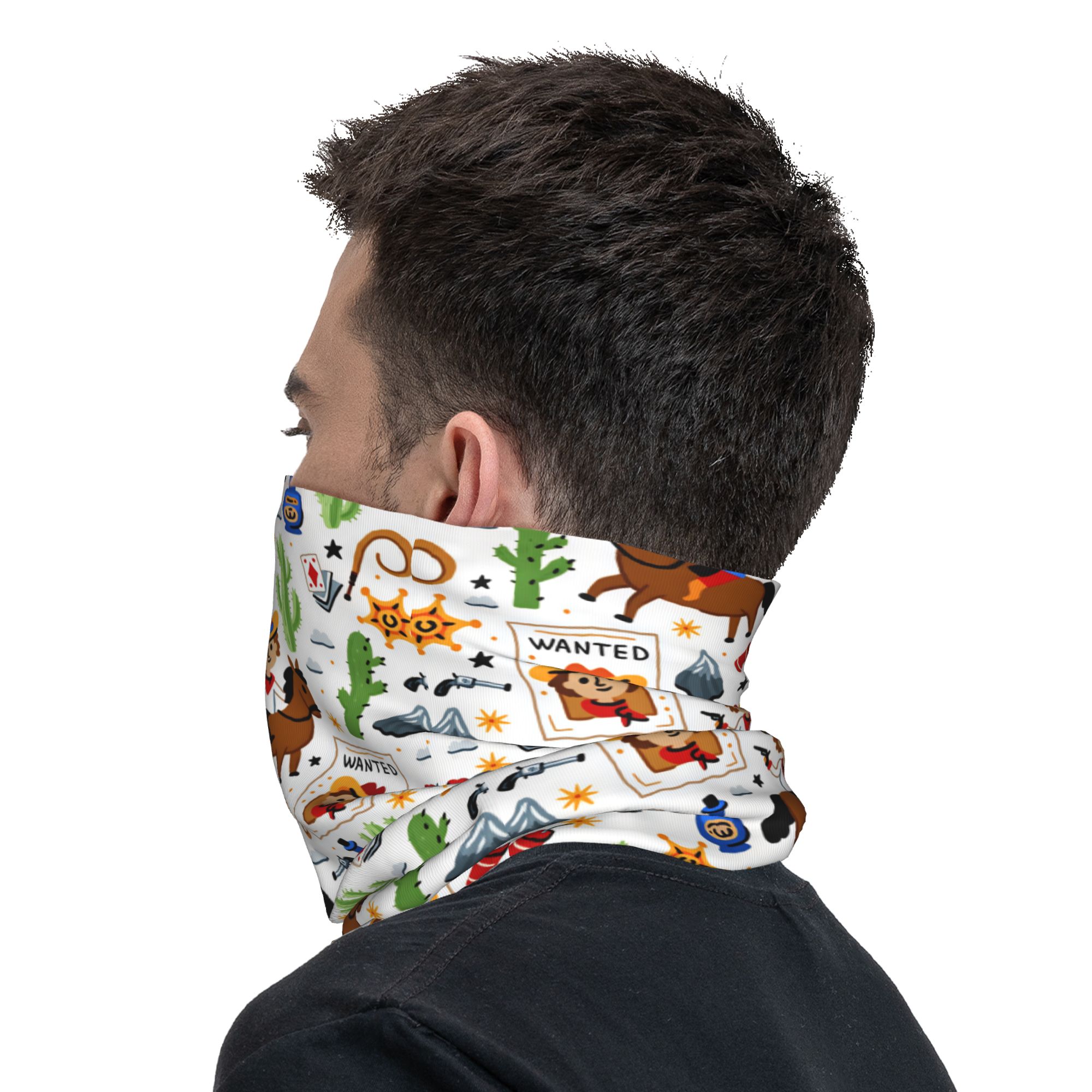 Cartoon Kids Western Cowboy Ba - Kids Face Mask recension och pris